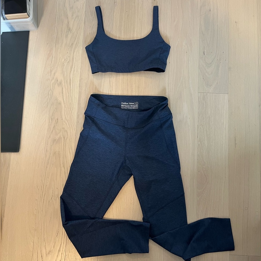 Outdoor voices bra and leggings set